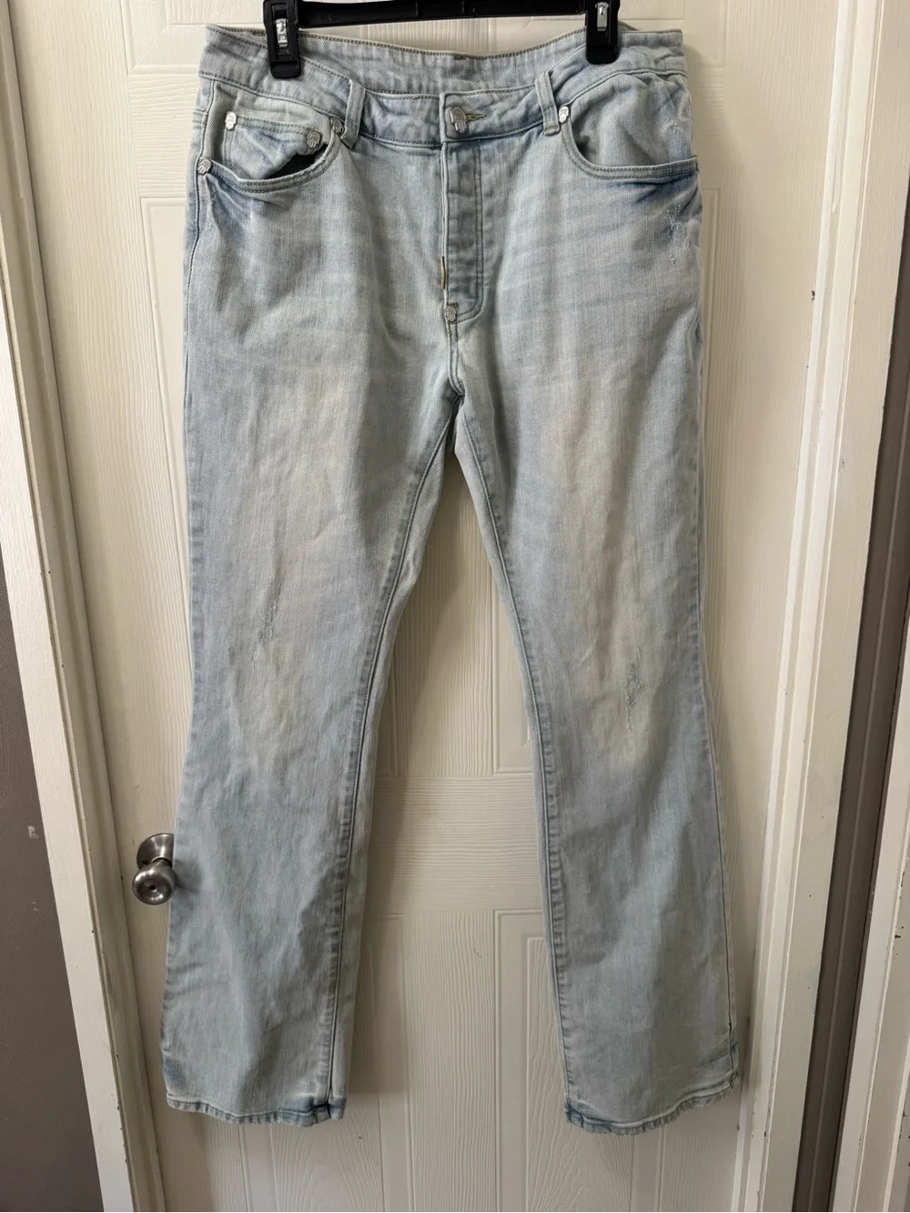 Light Blue Women's Wide Leg Jeans - Classic Flare